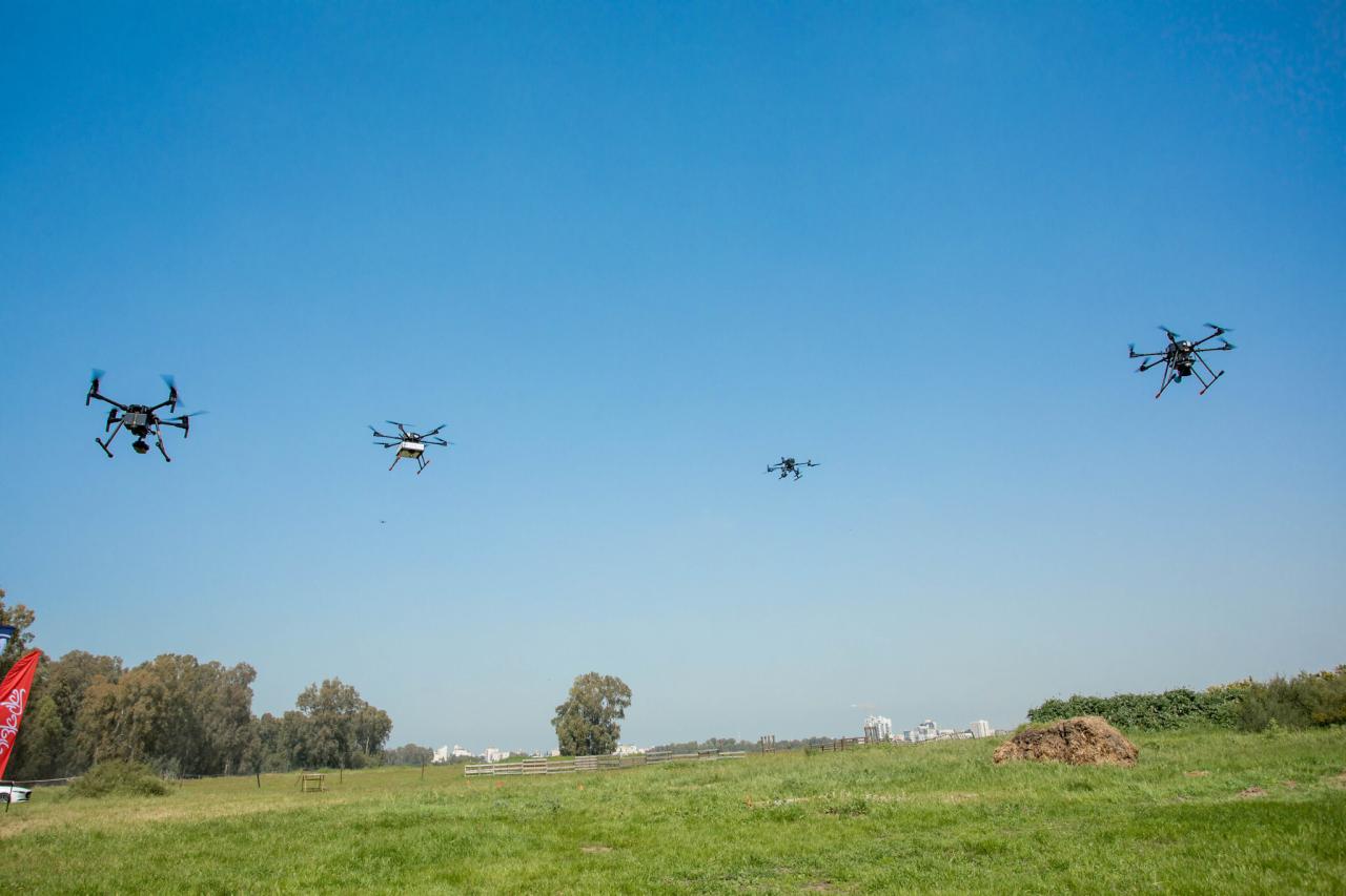 Drones drone israel preparing launches droni hadera run drohnen eines netzwerks israelischen etablierung israele futuro dei rete naama traffic unmanned